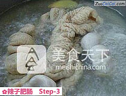 辣子肥肠做法第三步骤