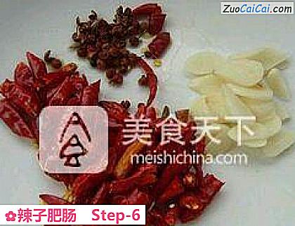 辣子肥肠做法第六步骤