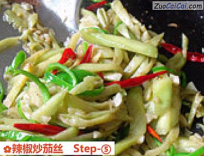 辣椒炒茄丝做法第五步骤
