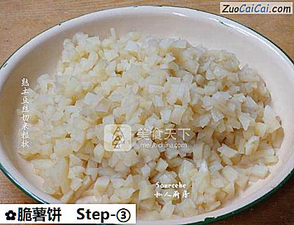 脆薯饼做法第三步骤