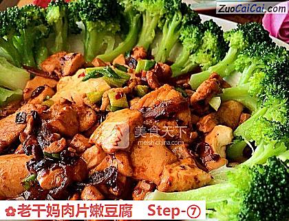 老干妈肉片嫩豆腐做法第七步骤