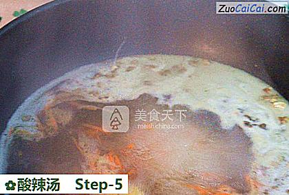 酸辣汤做法第五步骤