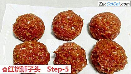 红烧狮子头做法第五步骤