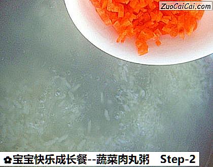 蔬菜肉丸粥做法第二步骤