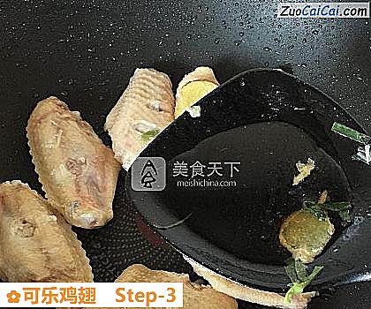 可乐鸡翅做法第三步骤