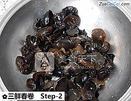 三鲜春卷做法第二步骤