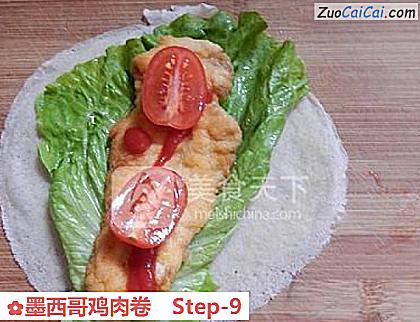 墨西哥鸡肉卷做法第九步骤