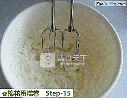 棉花蛋糕卷做法第十五步骤