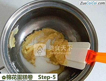 棉花蛋糕卷做法第五步骤