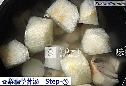 梨藕荸荠汤做法第三步骤
