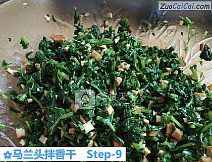 马兰头拌香干做法第九步骤