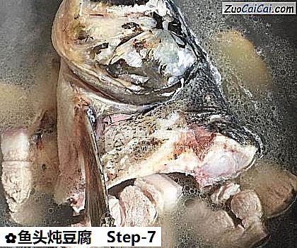 鱼头炖豆腐做法第七步骤