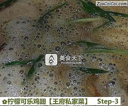 柠檬可乐鸡翅做法第三步骤