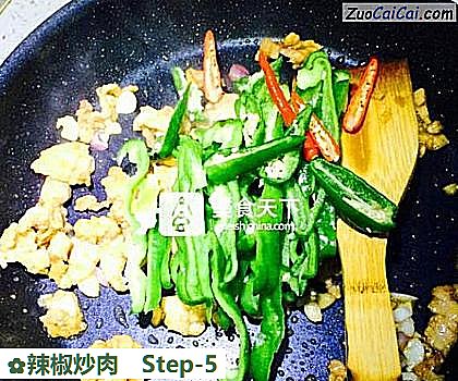 辣椒炒肉做法第五步骤