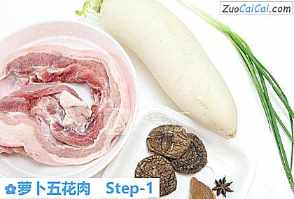 萝卜五花肉做法第一步骤