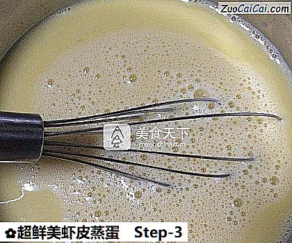 超鲜美虾皮蒸蛋做法第三步骤