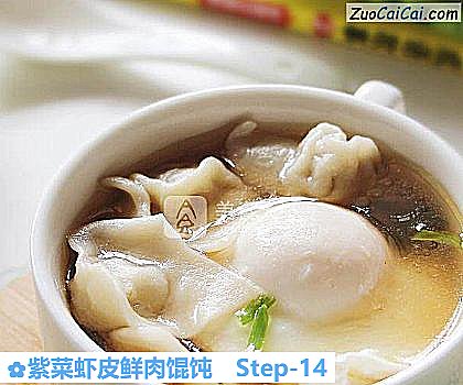 紫菜虾皮鲜肉馄饨做法第十四步骤