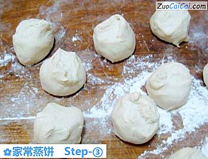 家常蒸饼做法第三步骤