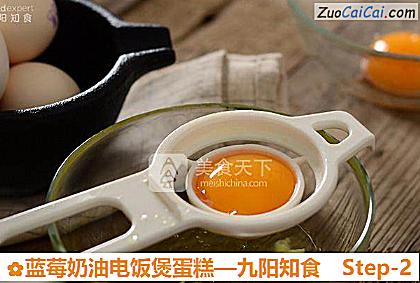 蓝莓奶油电饭煲蛋糕做法第二步骤