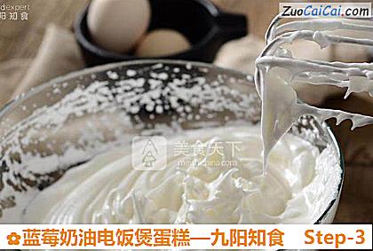 蓝莓奶油电饭煲蛋糕做法第三步骤