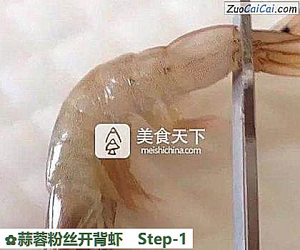 蒜蓉粉丝开背虾做法第一步骤
