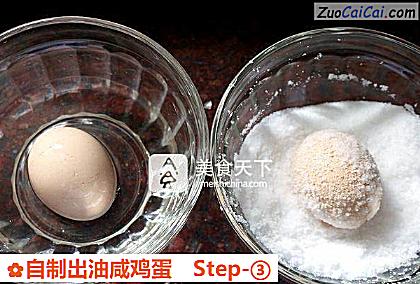 自制出油咸鸡蛋做法第三步骤