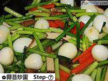 蒜苔炒蛋做法第七步骤