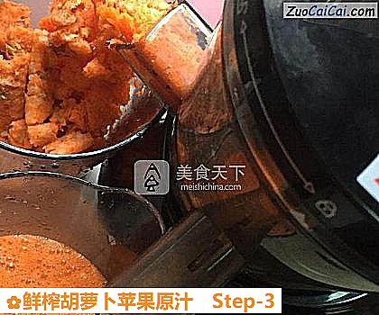 鲜榨胡萝卜苹果原汁做法第三步骤