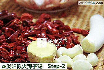 炎阳似火辣子鸡做法第二步骤