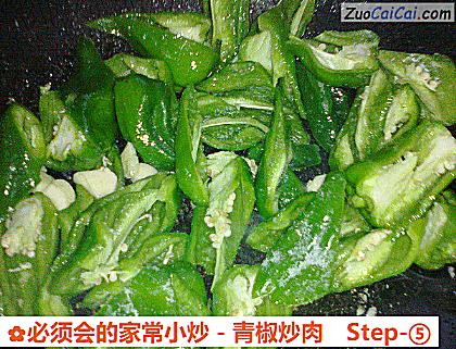 必须会的家常小炒-青椒炒肉做法第五步骤
