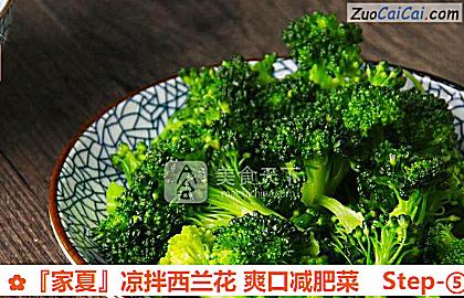 『家夏』凉拌西兰花爽口减肥菜做法第五步骤