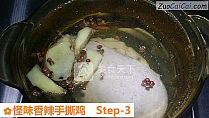 怪味香辣手撕鸡做法第三步骤