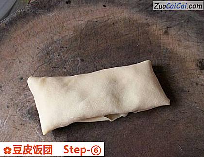 豆皮饭团做法第六步骤