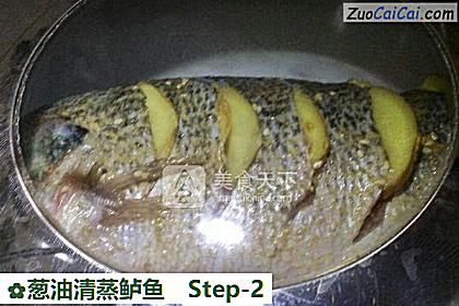 葱油清蒸鲈鱼做法第二步骤