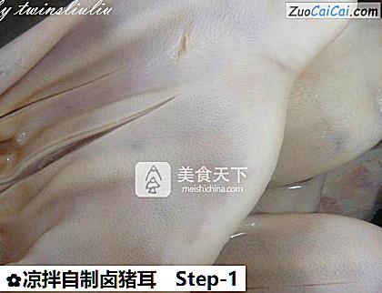 凉拌自制卤猪耳做法第一步骤