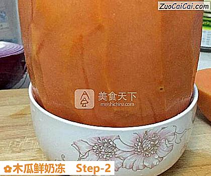 木瓜鲜奶冻做法第二步骤