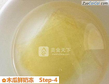 木瓜鲜奶冻做法第四步骤