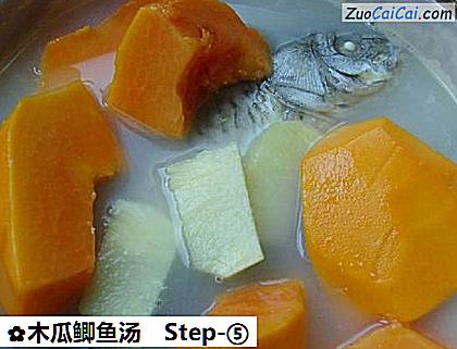 木瓜鲫鱼汤做法第五步骤