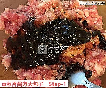 葱香酱肉大包子做法第一步骤