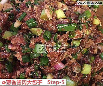 葱香酱肉大包子做法第五步骤