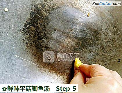 鲜味平菇鲫鱼汤做法第五步骤