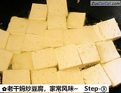 老干妈炒豆腐做法第三步骤