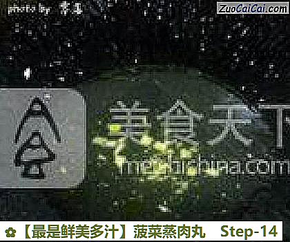 菠菜蒸肉丸做法第十四步骤