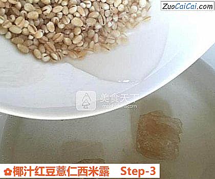 椰汁红豆薏仁西米露做法第三步骤