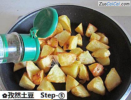 孜然土豆做法第五步骤
