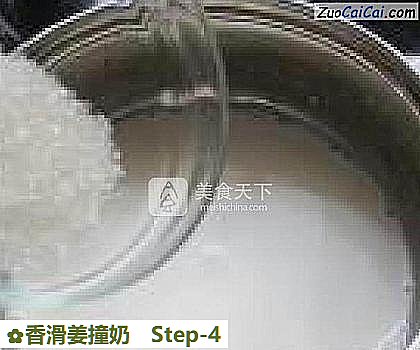 香滑姜撞奶做法第四步骤