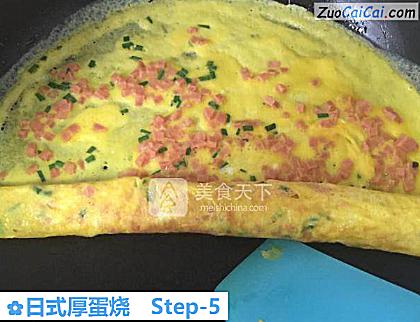 日式厚蛋烧做法第五步骤