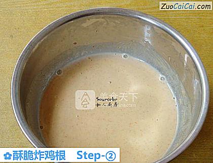 酥脆炸鸡根做法第二步骤