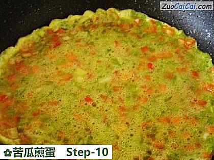 苦瓜煎蛋做法第十步骤