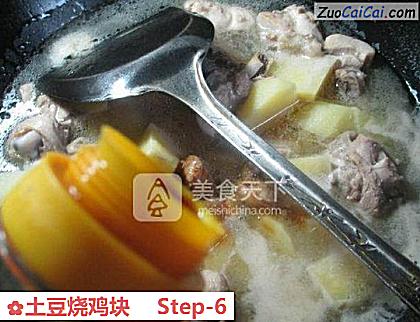 土豆烧鸡块做法第六步骤
